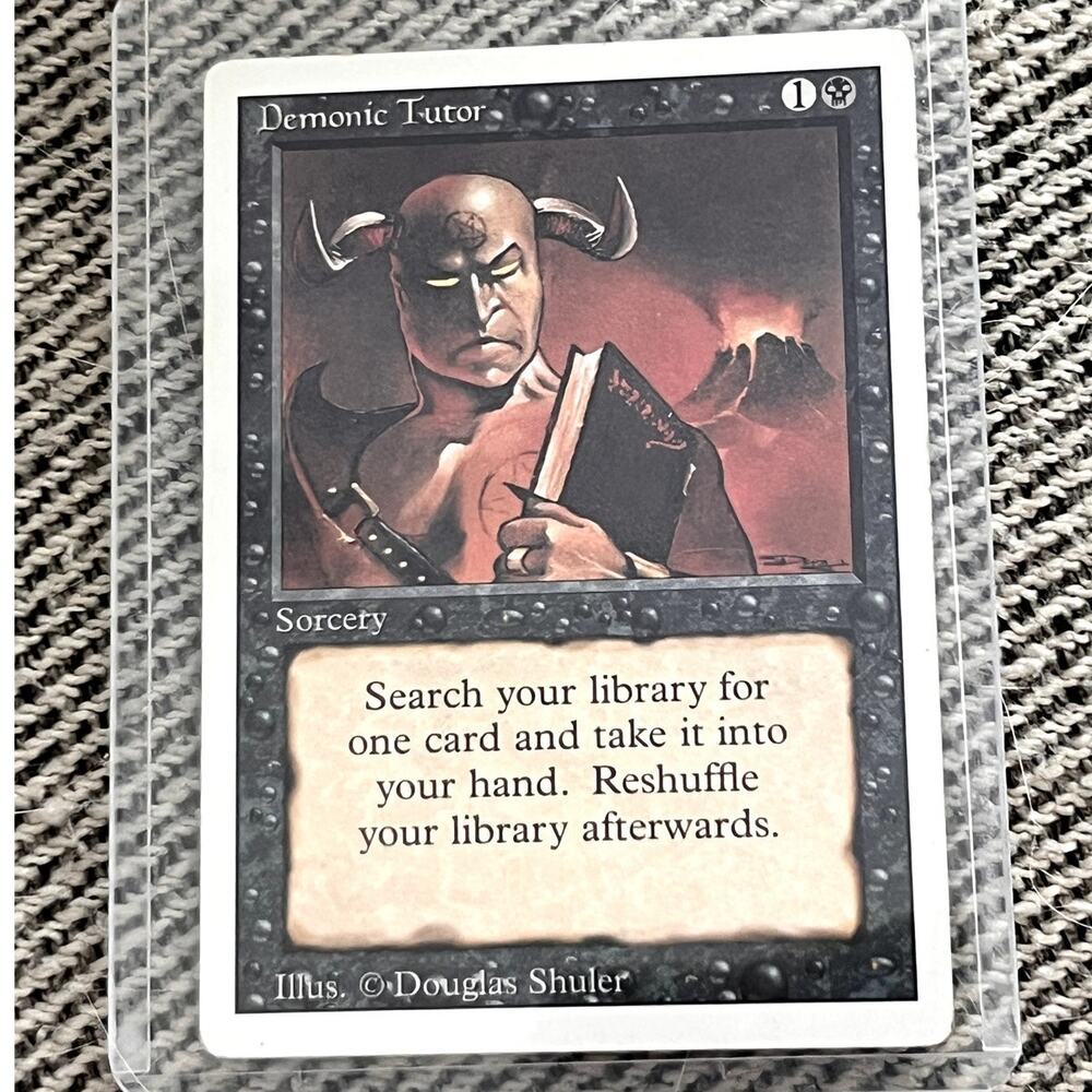 Demonic Tutor – MTG 1994 Revised – Excellent/Limited Play – Vintage